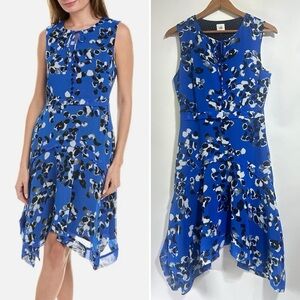 cabi #5576 Untamed Dress Royal cobalt blue and black jungle angle dress Small